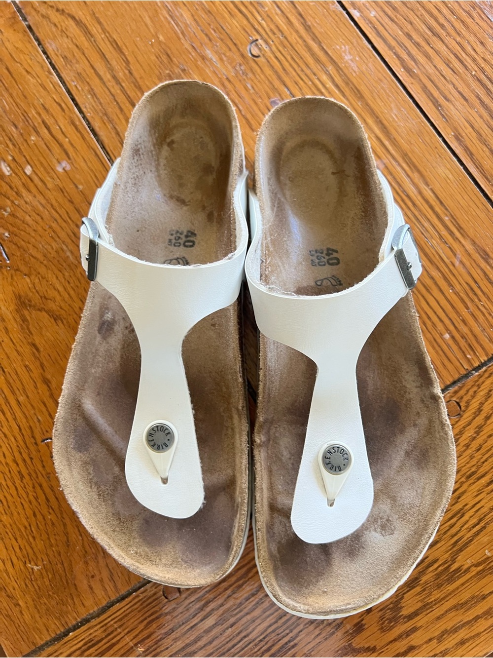 Birkenstock White Thong Sandals for Women